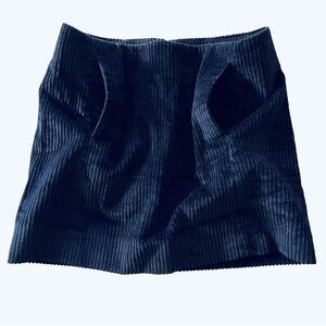 Navy Corduroy Skirt